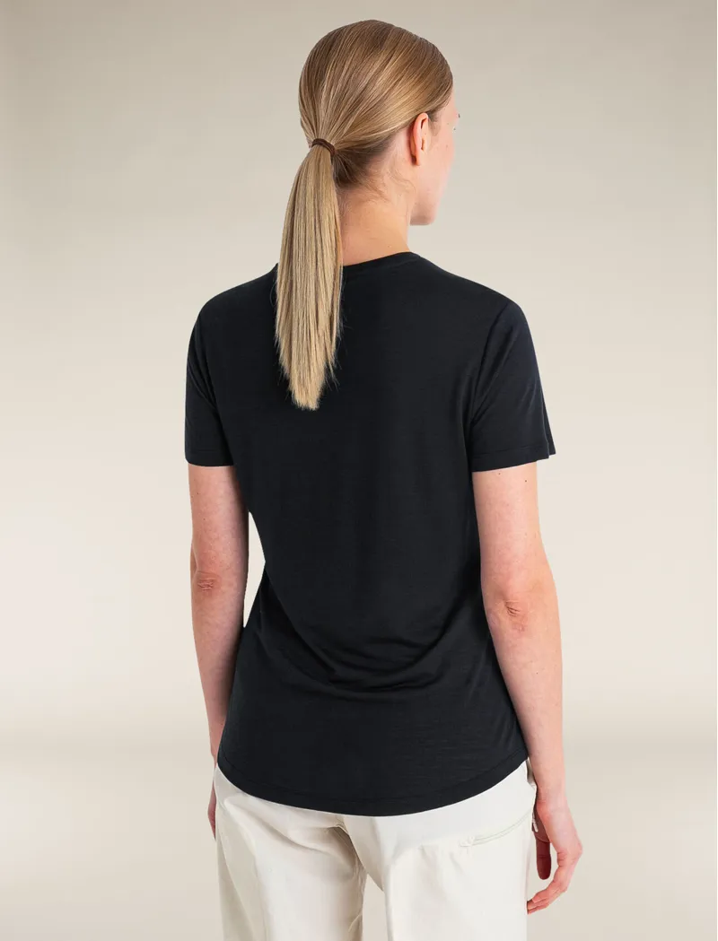 Icebreaker Merino Blend 125 Cool-Lite Sphere Short Sleeve Women's T-shirt in Black-3