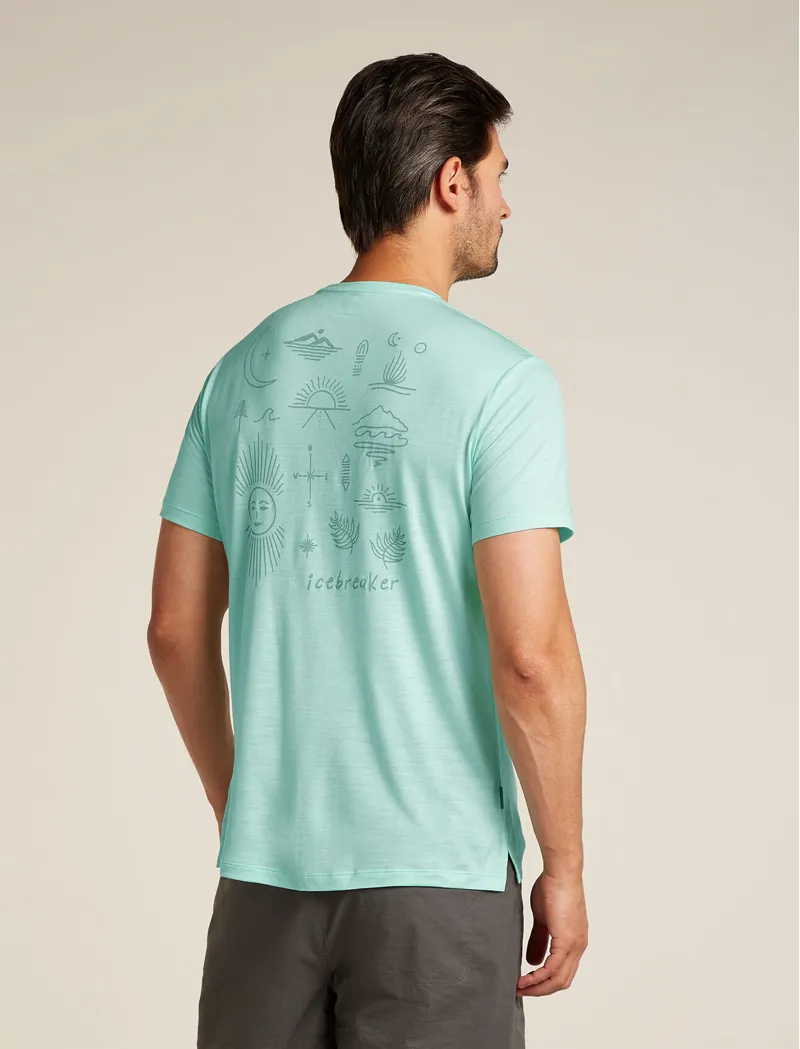 Icebreaker Merino Blend 125 Cool-Lite Sphere Short Sleeve Explore More Men's T-shirt in Mint-3