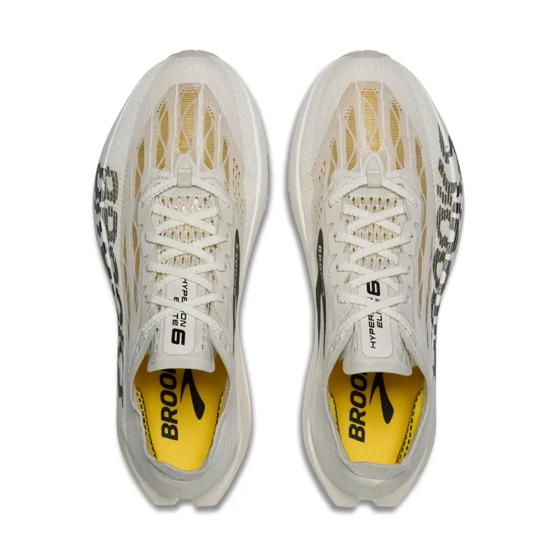 Brooks Hyperion Elite 6 Unisex Road Running Shoe in Vaporous Grey/Yellow/Black-1