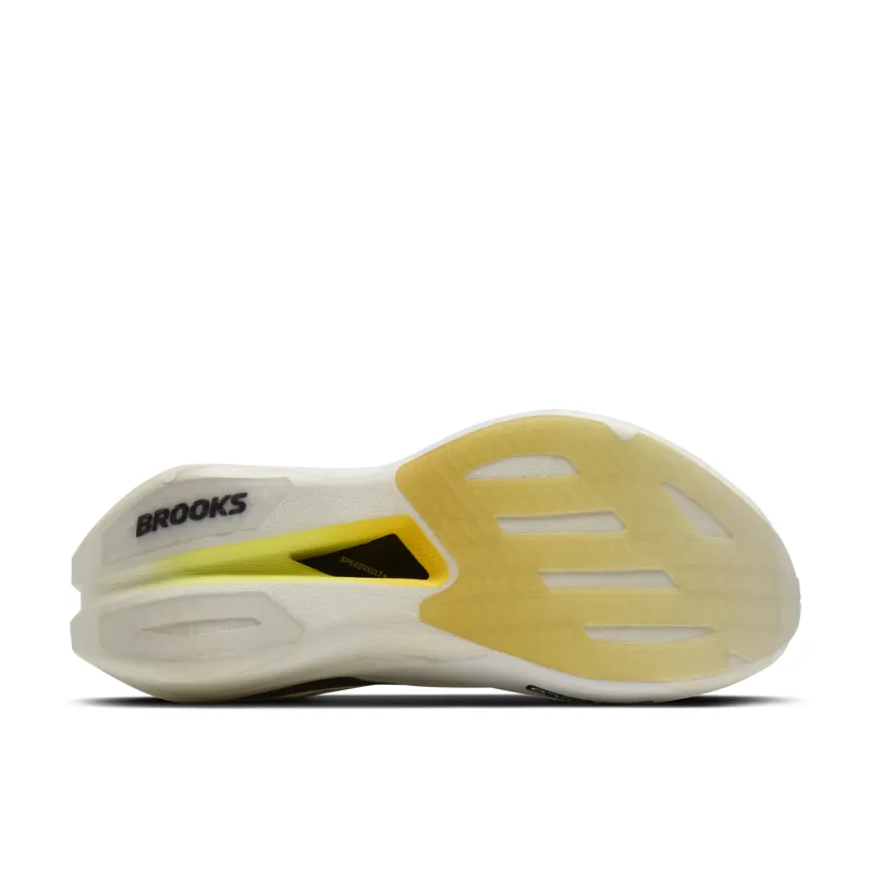 Brooks Hyperion Elite 6 Unisex Road Running Shoe in Vaporous Grey/Yellow/Black-2