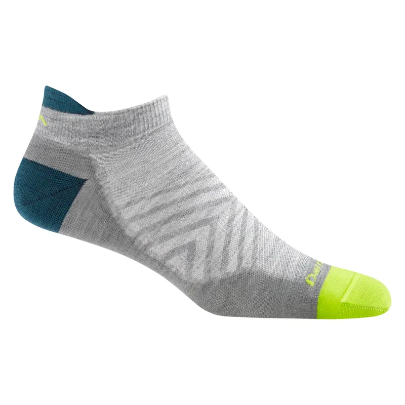 Darn Tough Run No Show Tab Ultra-Lightweight Running Sock in Grey