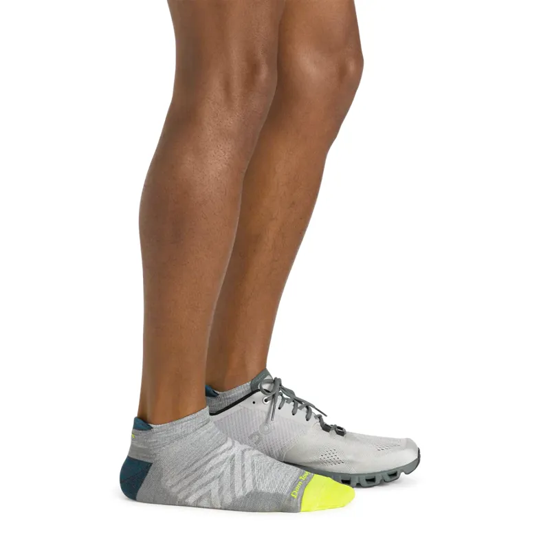 Darn Tough Run No Show Tab Ultra-Lightweight Running Sock in Grey-1