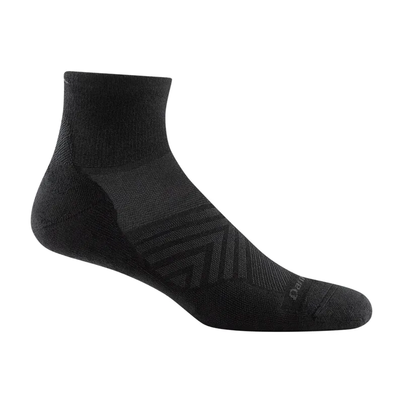 Darn Tough Run 1/4 Ultra-Lightweight Running Sock in Black  