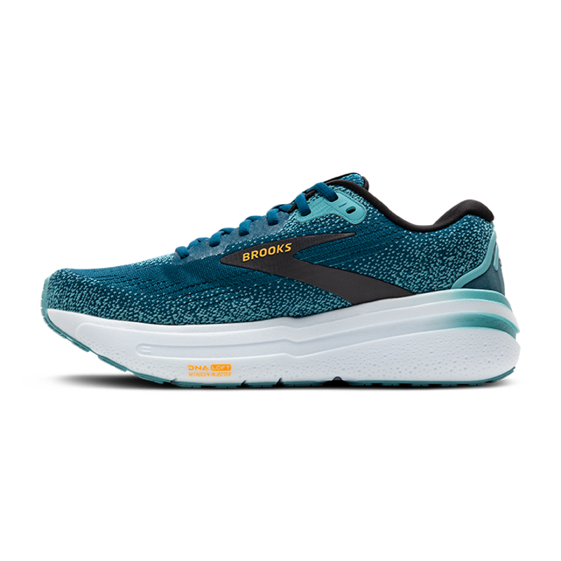 Brooks Ghost Max 2 Men's Road Running Shoe in Moroccan Blue/Aqua/Orange Pop-3