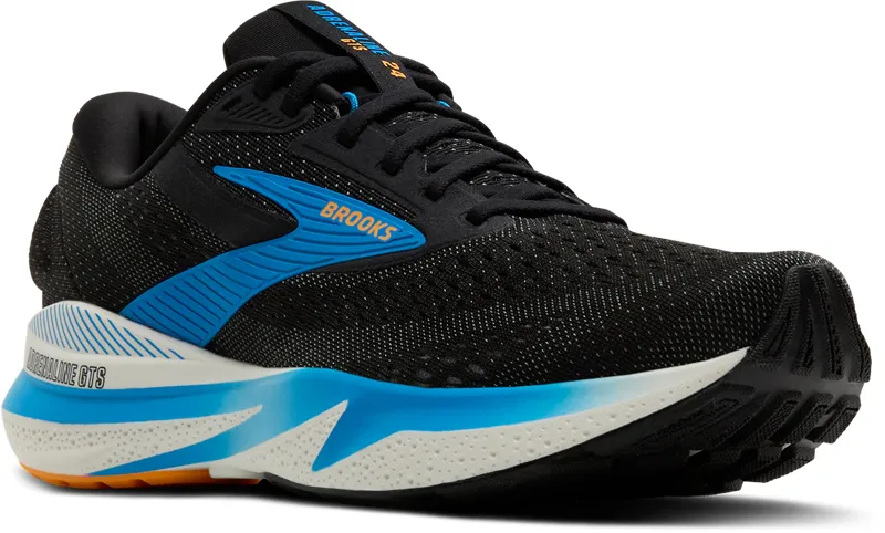 Brooks Adrenaline GTS 24 Men's Road Running Shoe in Black/Ebony/Cloissonne-4