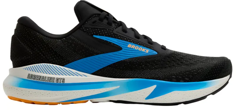 Brooks Adrenaline GTS 24 Men's Road Running Shoe in Black/Ebony/Cloissonne