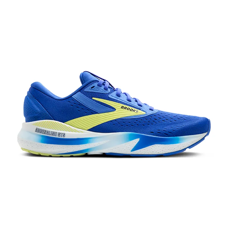 Brooks Adrenaline GTS 24 Men's Road Running Shoe in Cobalt/Neo Yellow/Peacoat