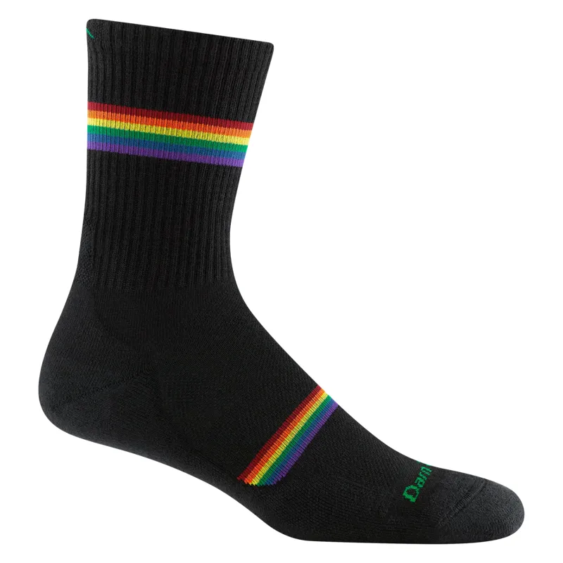 Darn Tough Prism Crew Lightweight Cushion Running Sock in Black