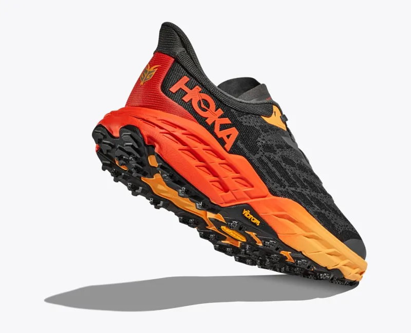 HOKA Speedgoat 5 Men's Trail Running Shoe in Castlerock/Flame-5