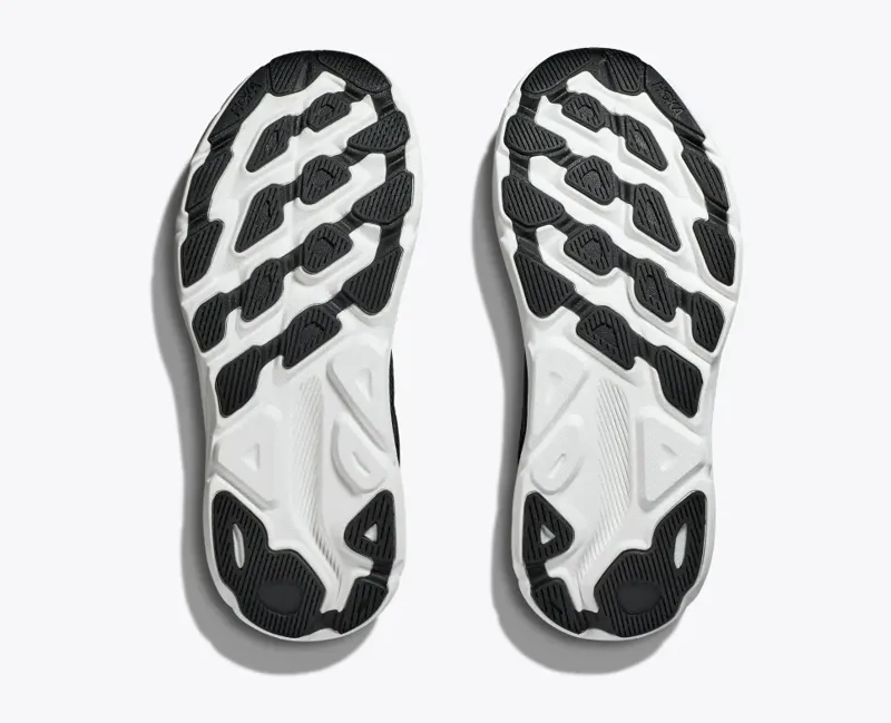 HOKA Clifton 9 Men's Road Running Shoe in Black/White-2