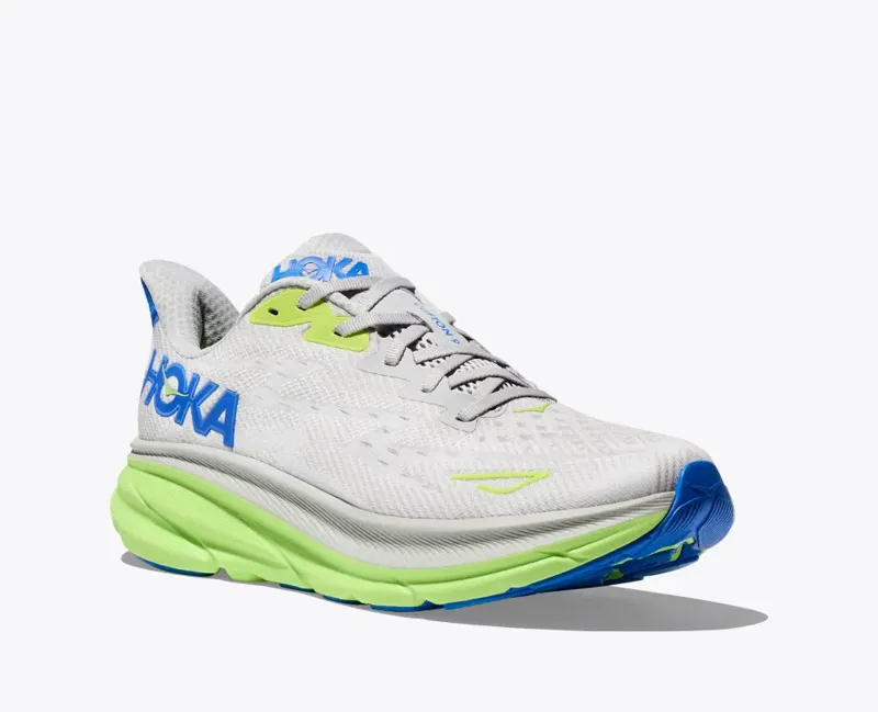 HOKA Clifton 9 Men's Road Running Shoe in Stardust/Electric Cobalt-7