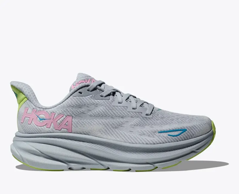 HOKA Clifton 9 Women's Road Running Shoe in Gull/Sea Ice