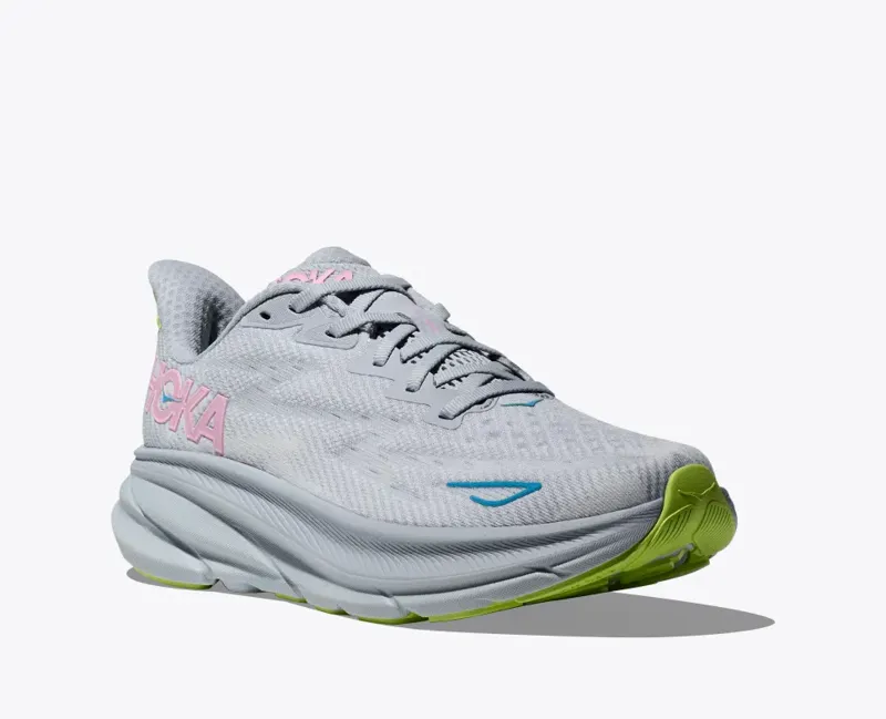HOKA Clifton 9 Women's Road Running Shoe in Gull/Sea Ice-7