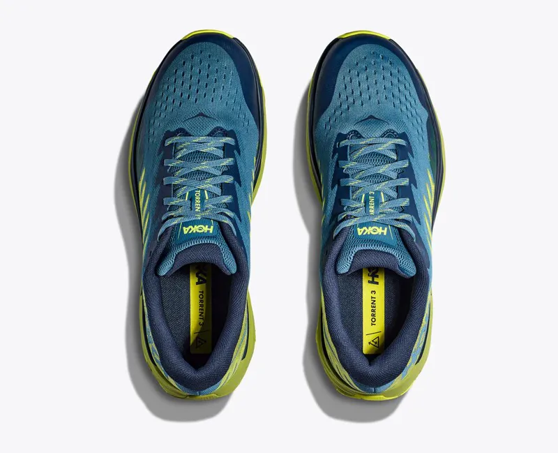 HOKA Torrent 3 Men's Trail Running Shoe in Bluesteel/Dark Citron-2