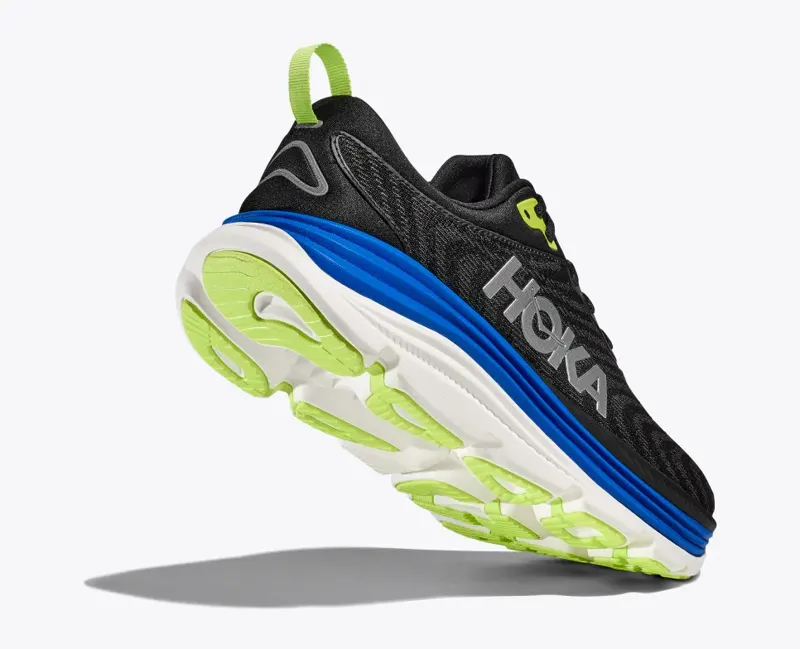 HOKA Gaviota 5 Men's Road Running Shoe in Black/Electric Cobalt-4