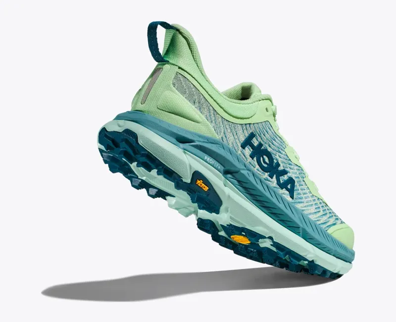 HOKA Mafate Speed 4 Women's Trail Running Shoe in Lime Glow/Ocean Mist-4