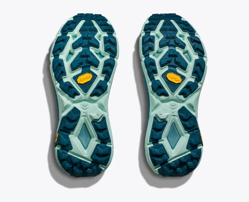 HOKA Mafate Speed 4 Women's Trail Running Shoe in Lime Glow/Ocean Mist-1