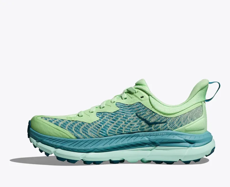 HOKA Mafate Speed 4 Women's Trail Running Shoe in Lime Glow/Ocean Mist-3