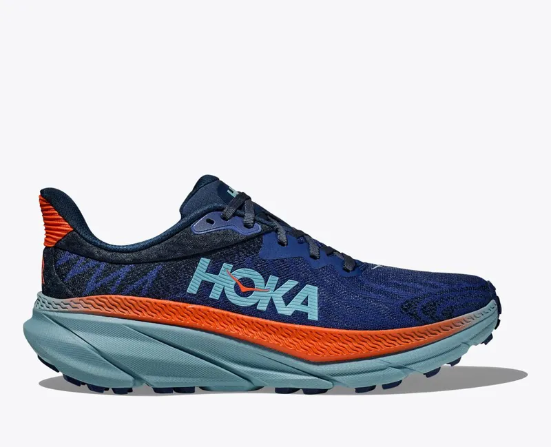 HOKA Challenger 7 Men's Road/Trail Running Shoe in Bellwether Blue/Stone Blue 