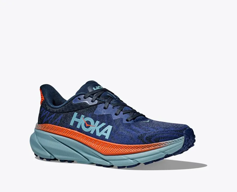 HOKA Challenger 7 Men's Road/Trail Running Shoe in Bellwether Blue/Stone Blue -7