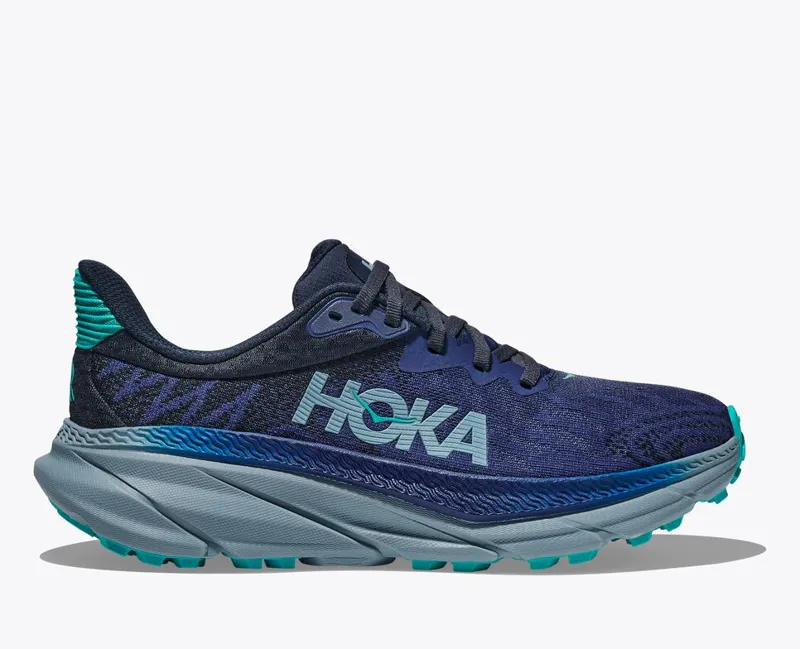 HOKA Challenger 7 Women's Road/Trail Running Shoe in Bellwether Blue/Stone Blue