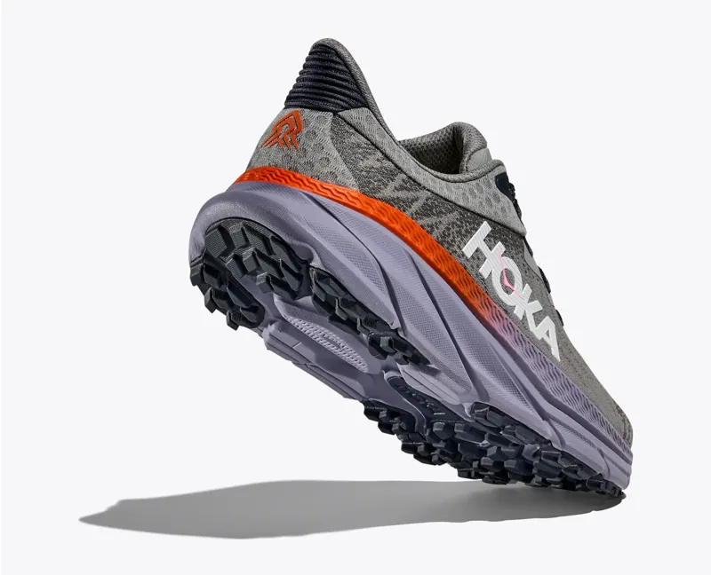 HOKA Challenger 7 Women's Road/Trail Running Shoe in Galactic Grey/Wild Indigo-4