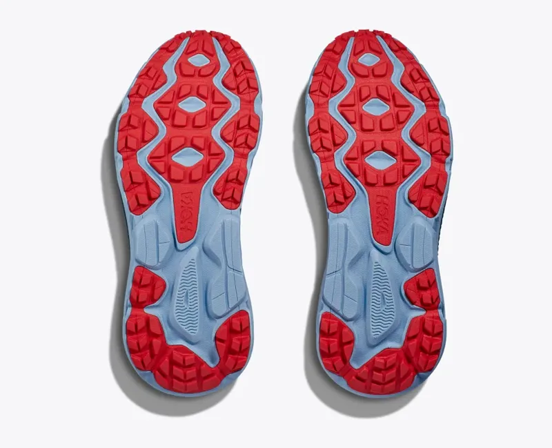 HOKA Challenger 7 Women's Road/Trail Running Shoe in Papaya/Real Teal-1