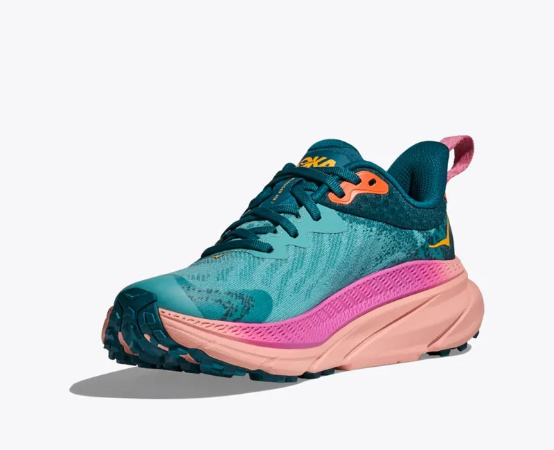 HOKA Challenger 7 GORE-TEX Women's Road/Trail Running Shoe in Ocean Mist/Deep Lagoon-6