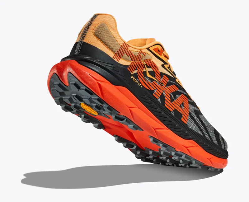 HOKA Tecton X 2 Men's Trail Running Shoe in Black/Flame-2