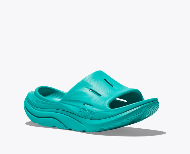 HOKA All Gender Ora Recovery Slide 3 in Ceramic/Ceramic-7