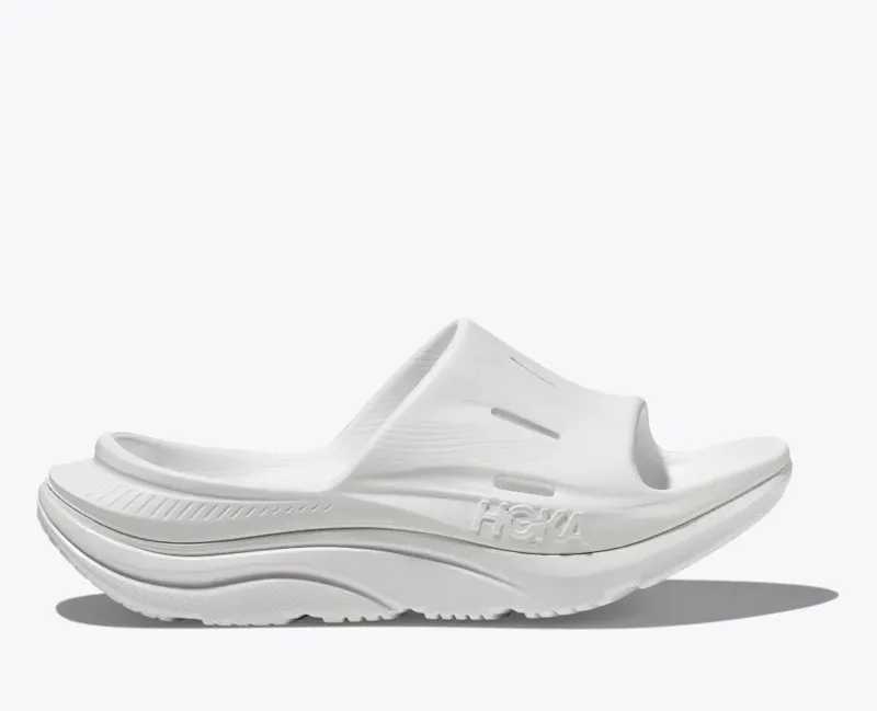 HOKA All Gender Ora Recovery Slide 3 in White/White