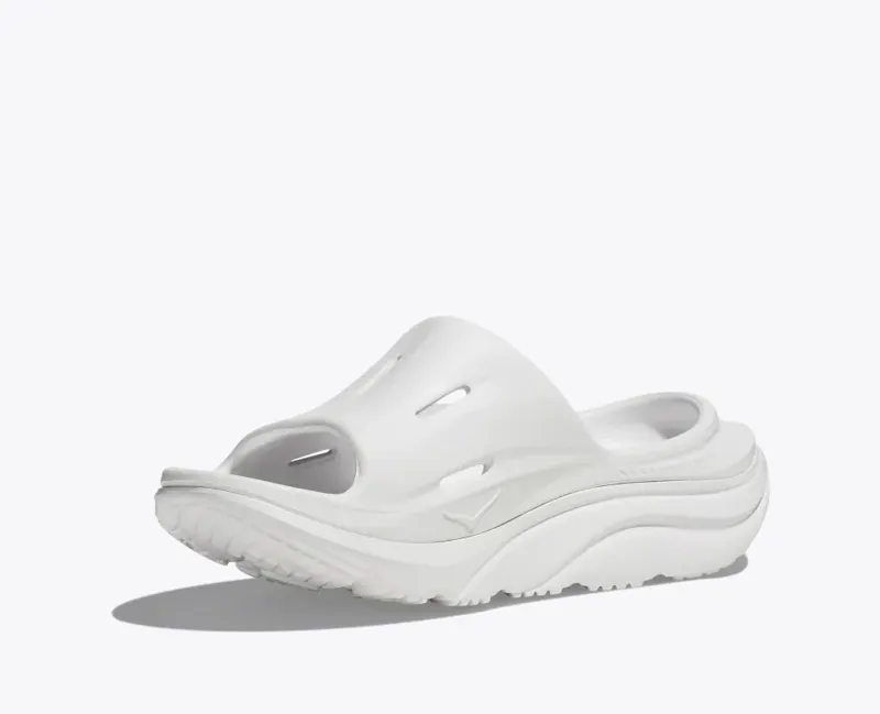 HOKA All Gender Ora Recovery Slide 3 in White/White-3