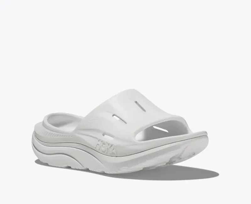 HOKA All Gender Ora Recovery Slide 3 in White/White-5