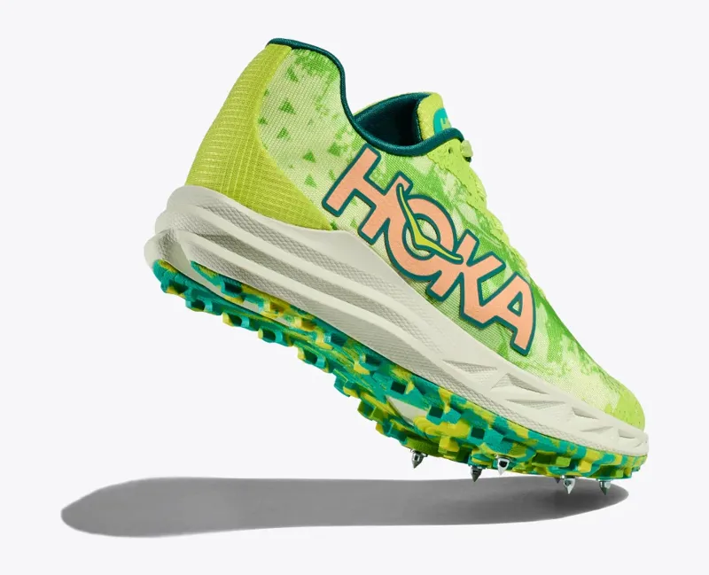 HOKA Crescendo XC Unisex Trail/Cross-Country Running Spike Shoe in Lettuce/Electric Lime-4