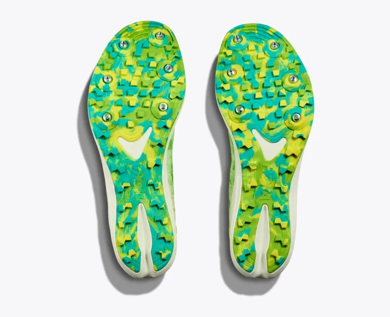 HOKA Crescendo XC Unisex Trail/Cross-Country Running Spike Shoe in Lettuce/Electric Lime-1