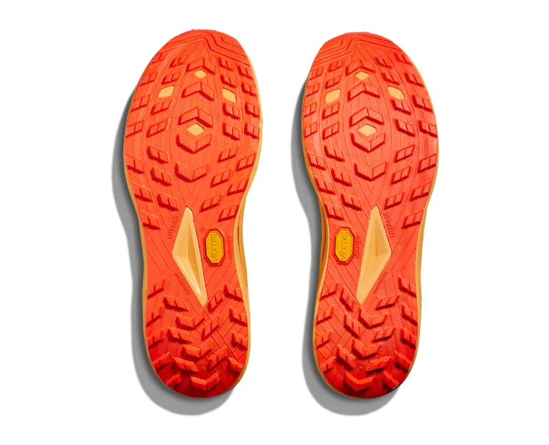 HOKA Zinal 2 Men's Trail Running Shoe in Black/Sherbet-1