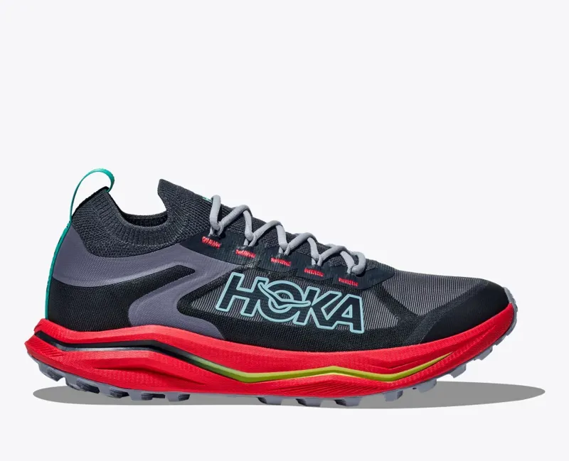 HOKA Zinal 2 Men's Trail Running Shoe in Stormy Skies/Cerise