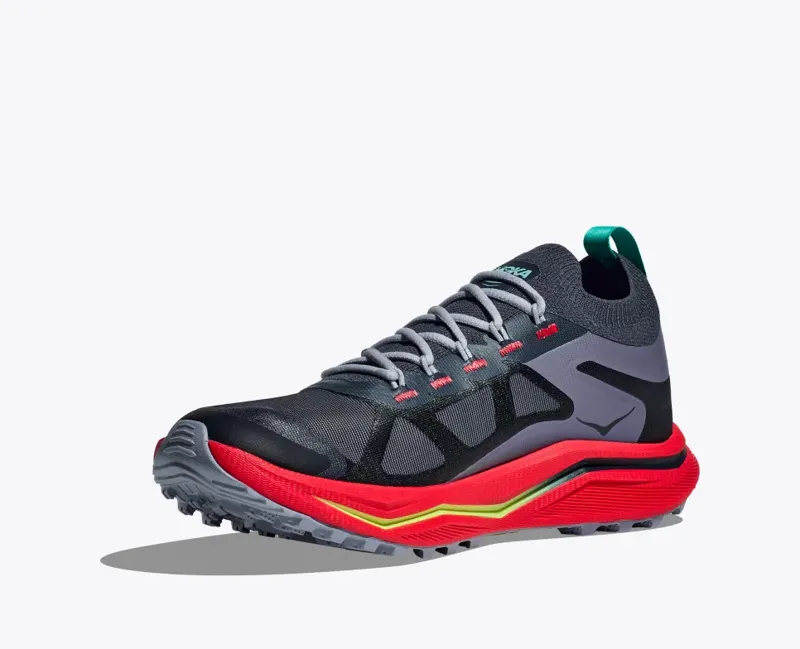 HOKA Zinal 2 Men's Trail Running Shoe in Stormy Skies/Cerise-5