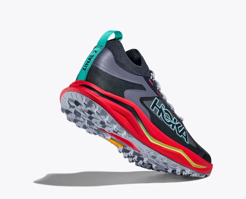 HOKA Zinal 2 Men's Trail Running Shoe in Stormy Skies/Cerise-3