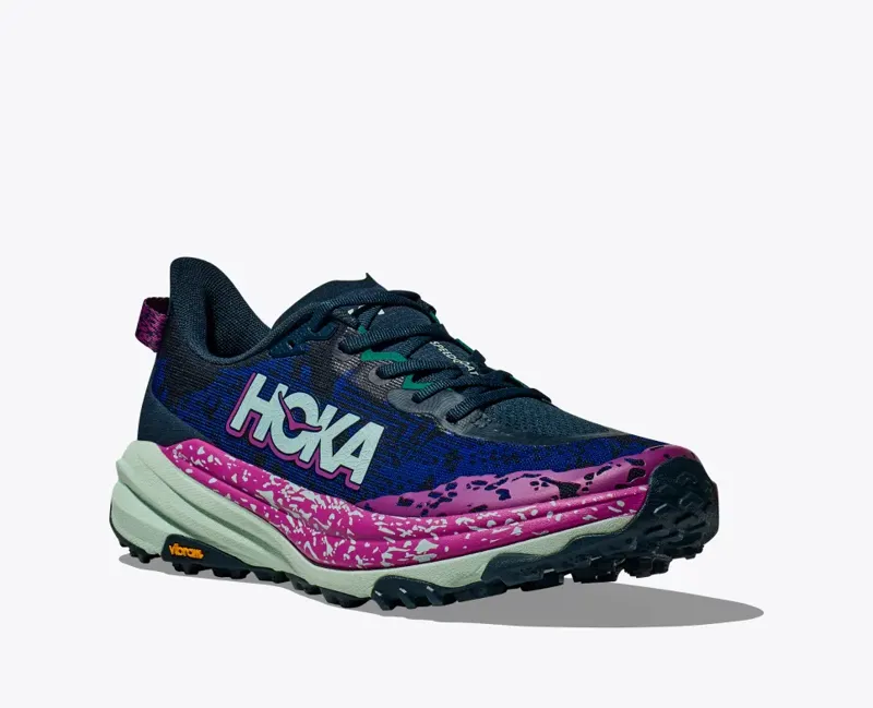 HOKA Speedgoat 6 Men's Trail Running Shoe in Stormy Skies/Aqua Breeze-7