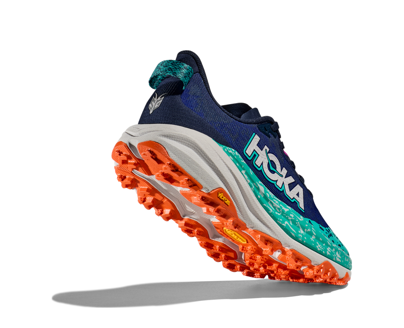 HOKA Speedgoat 6 Wide Women's Trail Running Shoe in Varsity Navy/Meteor-4