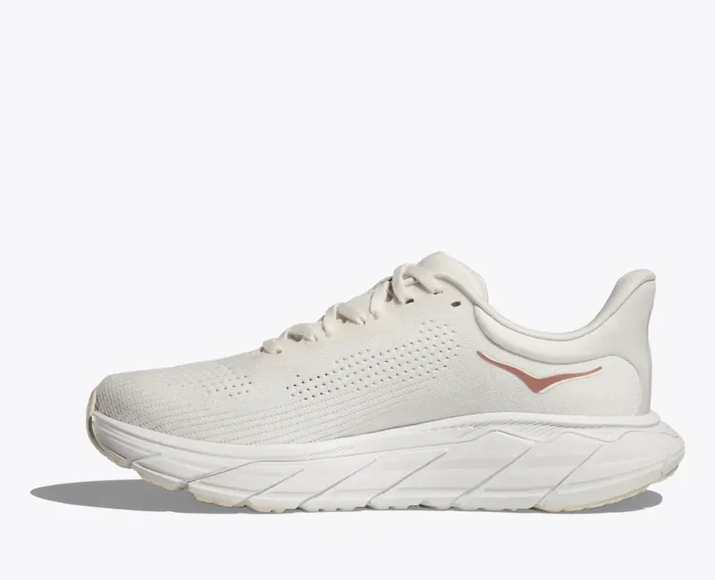 HOKA Arahi 7 Women's Road Running Shoe in Blanc de Blanc/Rose Gold-3