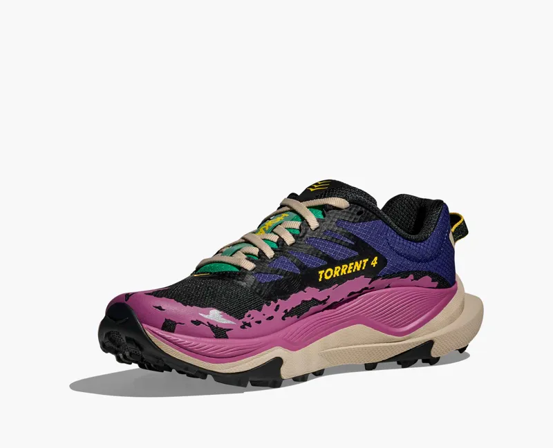 HOKA Torrent 4 Women's Trail Running Shoe in Mountain Iris/Oatmeal-5