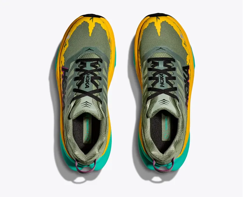 HOKA Torrent 4 Women's Trail Running Shoe in Succulent/Electric Aqua-1