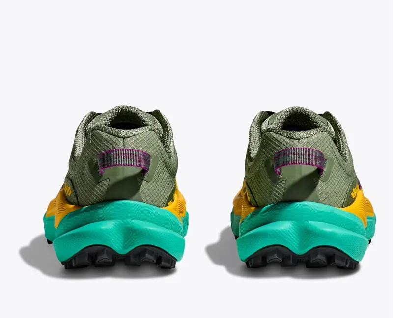 HOKA Torrent 4 Women's Trail Running Shoe in Succulent/Electric Aqua-4