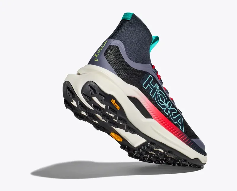 HOKA Tecton X 3 Men's Trail Running Shoe in Stormy Skies/Cerise-4