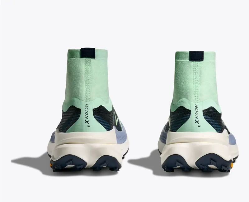 HOKA Tecton X 3 Women's Trail Running Shoe in Mint Fluorite/Varsity Navy-5