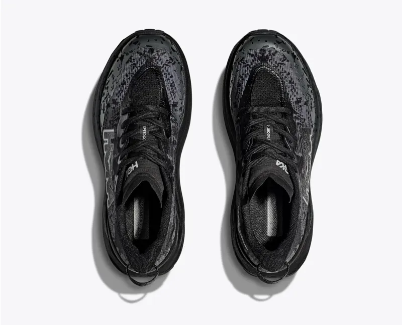 HOKA Speedgoat 6 Kid's Trail Running Shoe in Obsidian/Outer Orbit-2