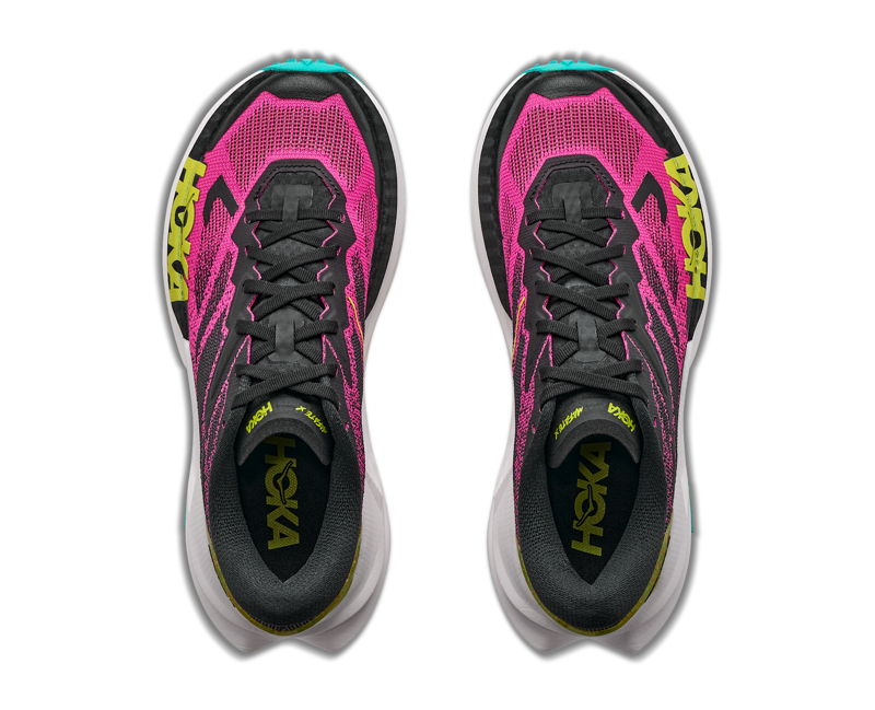 Hoka Mafate X Women's Trail Running Shoe in Black/Neon Dragonfruit-1