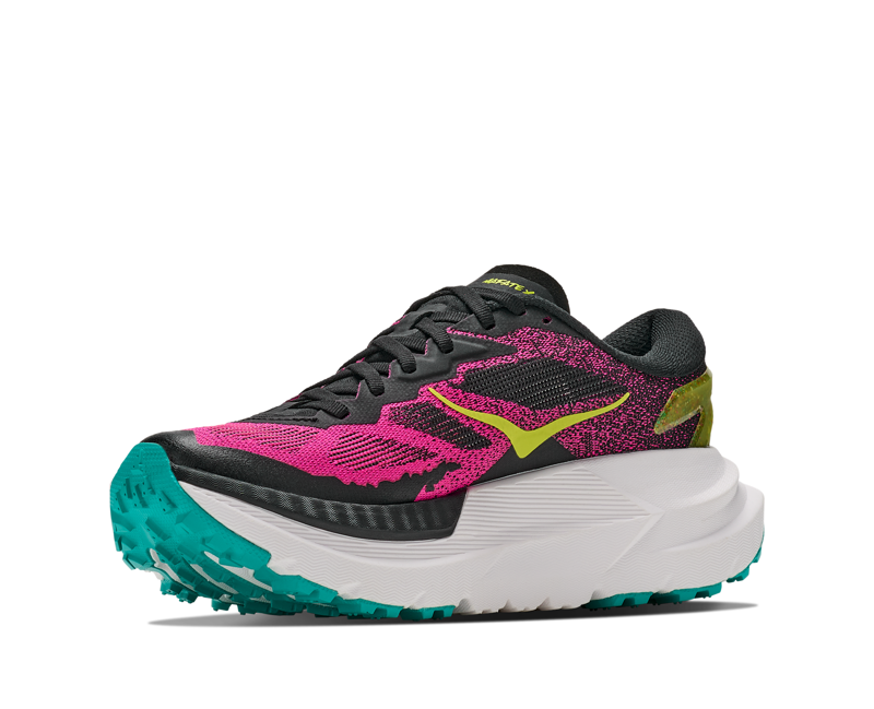 Hoka Mafate X Women's Trail Running Shoe in Black/Neon Dragonfruit-4